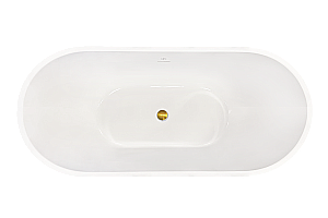 Акриловая ванна Royal Bath WAVE RB610102GD 180х80 белый купить в интернет-магазине Sanbest