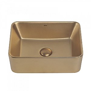 Раковина накладная ABBER Rechteck AC2213MMG золото матовое купить в интернет-магазине Sanbest