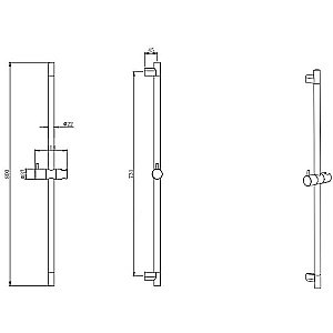Душевая штанга Aquatek AQ2000MB черная купить в интернет-магазине сантехники Sanbest