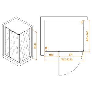 Душевой уголок RGW Passage PA-078 (PA-008 + Z-050-2) 110х90 350807819-11 стекло прозрачное/профиль хром купить в интернет-магазине Sanbest