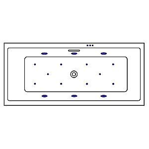 Ванна акриловая EXCELLENT Heaven Slim RELAX WAEX.HEV18S.RELAX.BR 180x80 белая с гидромассажем купить в интернет-магазине Sanbest