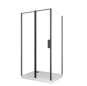 Душевой уголок CeruttiSpa Victoria 120x90 Victoria120B стекло прозрачное/профиль черный матовый купить в интернет-магазине Sanbest