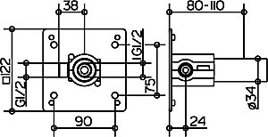 Встраиваемая часть KEUCO IXMO 59547000170 купить в интернет-магазине сантехники Sanbest