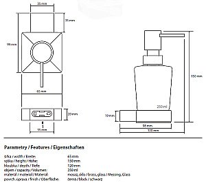 Диспенсер Bemeta Nero 135009040 черный купить в интернет-магазине сантехники Sanbest