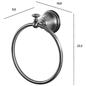Полотенцедержатель-кольцо Tiffany World Harmony TWHA015bi/br бронза/белый купить в интернет-магазине сантехники Sanbest