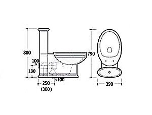 Унитаз-компакт с декором Chrome Boheme Puro 959-CR белый/хром, с бачком купить в интернет-магазине Sanbest