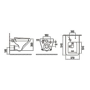 Унитаз с инсталляцией WeltWasser BAMBERG 545+HOFBACH 041 GL-WT+BAMBERG CR белый/кнопка хром, безободковый, с крышкой микролифт, слив торнадо купить в интернет-магазине Sanbest