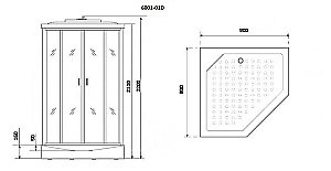 Душевая кабина Niagara Premium NG- 6001-01D 90x90 купить в интернет-магазине Sanbest
