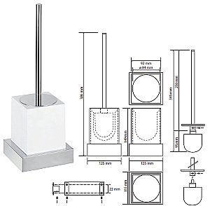 Ёршик подвесной Bemeta Gamma 145513092 белый купить в интернет-магазине сантехники Sanbest