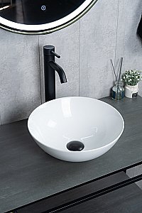 Раковина накладная Gid 9081W белая купить в интернет-магазине Sanbest