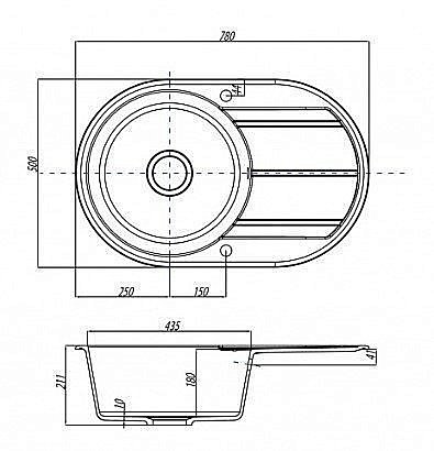 Кухонная мойка Акватон Амира 78 терракотовый купить в интернет-магазине сантехники Sanbest