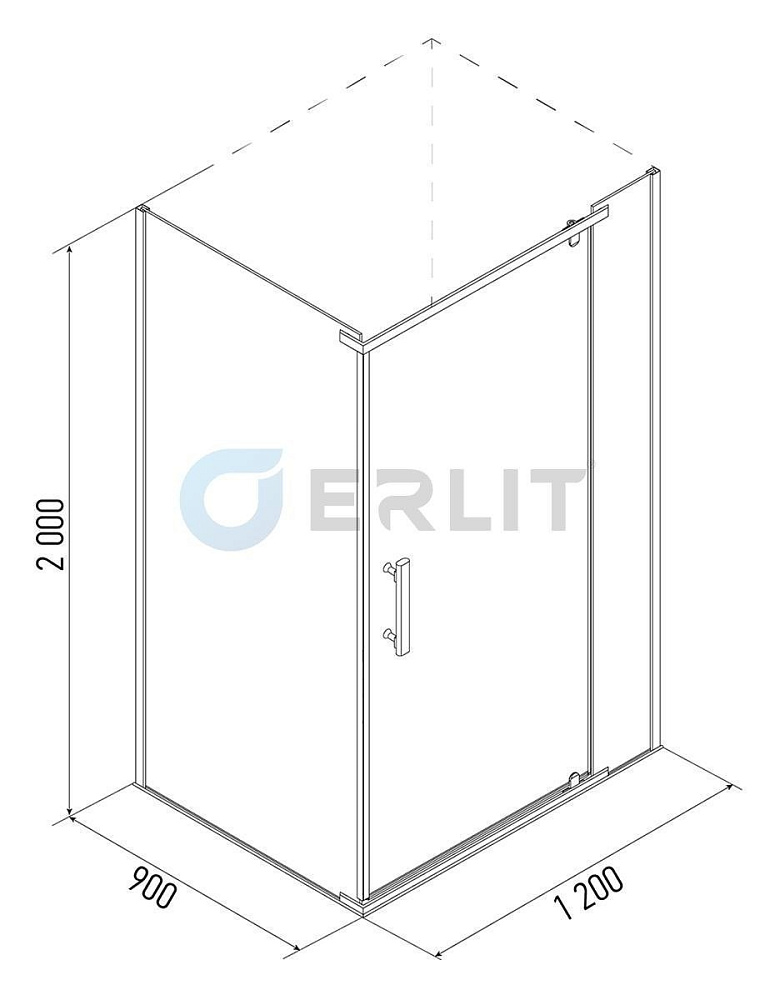 Душевой уголок Erlit Comfort ER 10112H 120x90 купить в интернет-магазине Sanbest