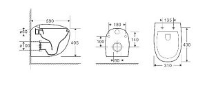 Унитаз подвесной WeltWasser JECKENBACH 004GL-WT белый глянец купить в интернет-магазине Sanbest