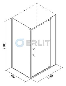 Душевой уголок Erlit Comfort ER 10112H 120x90 купить в интернет-магазине Sanbest