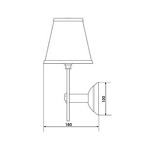 Светильник Caprigo 0083/1F-BO PRCC/16 белый/золото купить в интернет-магазине сантехники Sanbest