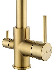 Смеситель для кухни c подключением фильтра WONZON & WOGHAND WW-88458005-BG брашированное золото купить в интернет-магазине сантехники Sanbest