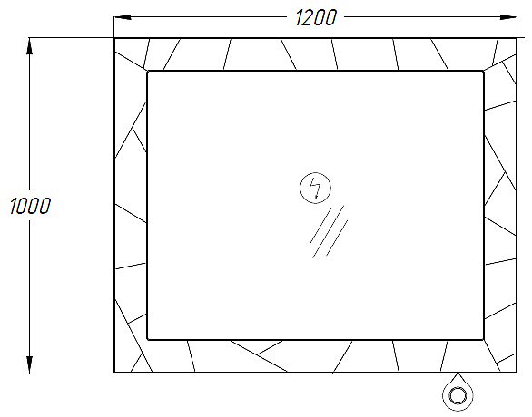 Зеркало Опадирис ЛУИДЖИ 00-00007194 120 серый матовый в ванную от интернет-магазине сантехники Sanbest