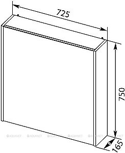 Зеркальный шкаф Aquanet Остин 75 дуб кантербери купить в интернет-магазине сантехники Sanbest