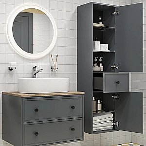 Пенал Iddis Torr 40 TOR40D0i97 темно-серый для ванной в интернет-магазине сантехники Sanbest