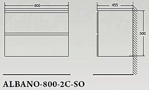 Тумба с раковиной BelBagno ALBANO 80 Rovere Rustico для ванной в интернет-магазине Sanbest