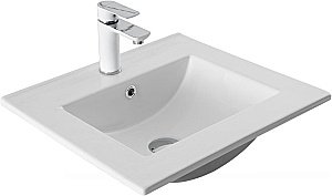 Тумба с раковиной Aquanet Алвита new 50 344126+303190 дуб веллингтон табак для ванной в интернет-магазине Sanbest