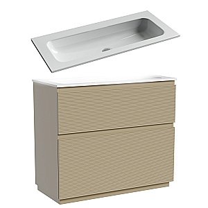 Тумба с раковиной Sancos FOLK Floor FL100FCP/CN7013wx 100 Капучино для ванной в интернет-магазине Sanbest