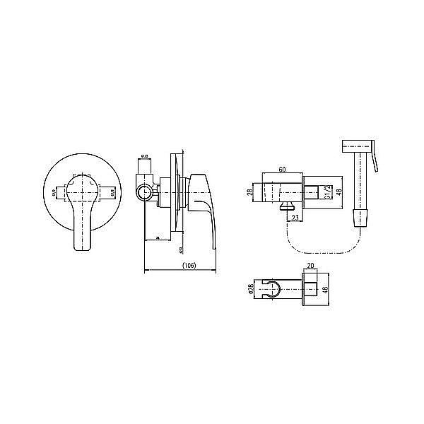 Гигиенический душ Rav-Slezak Kongo K042/1 хром купить в интернет-магазине сантехники Sanbest