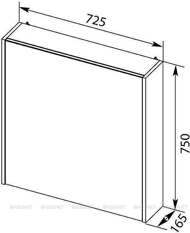 Зеркальный шкаф Aquanet Остин 75 дуб кантербери купить в интернет-магазине сантехники Sanbest