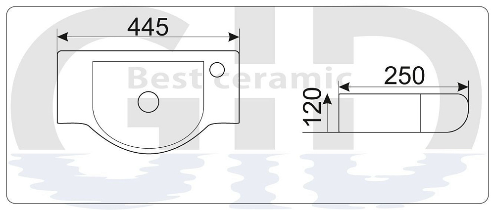 Раковина GID 9306 купить в интернет-магазине Sanbest