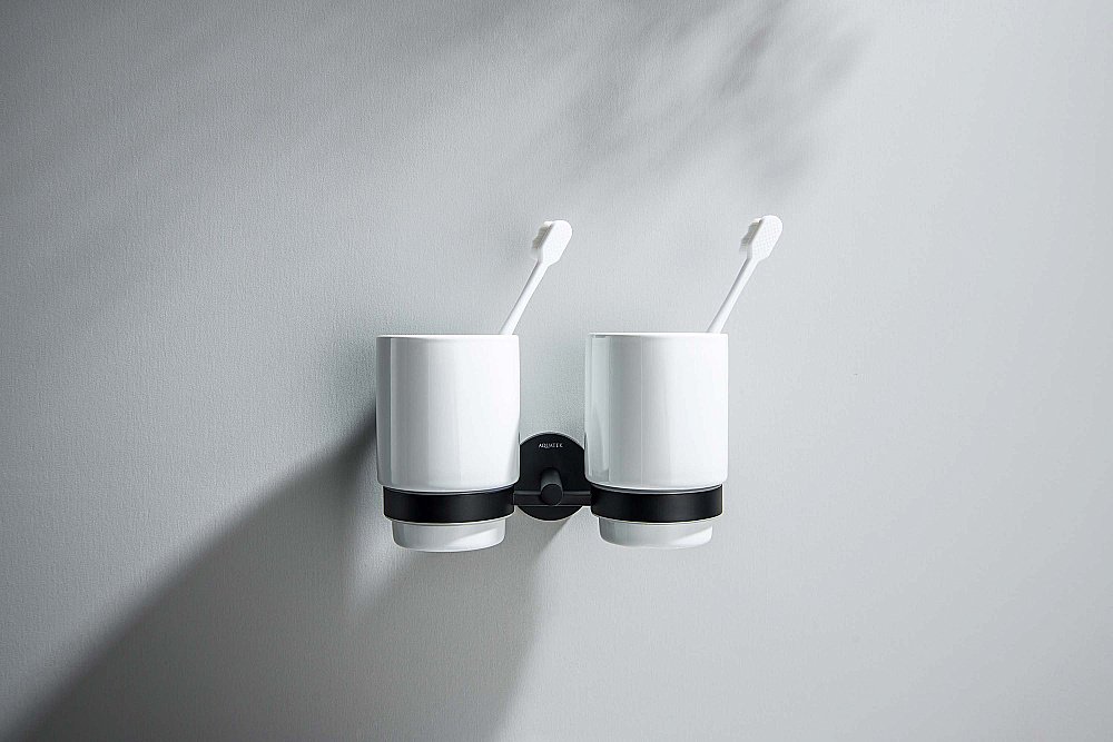 Стакан двойной Aquatek Бетта AQ4617MB керамика/черный матовый купить в интернет-магазине сантехники Sanbest