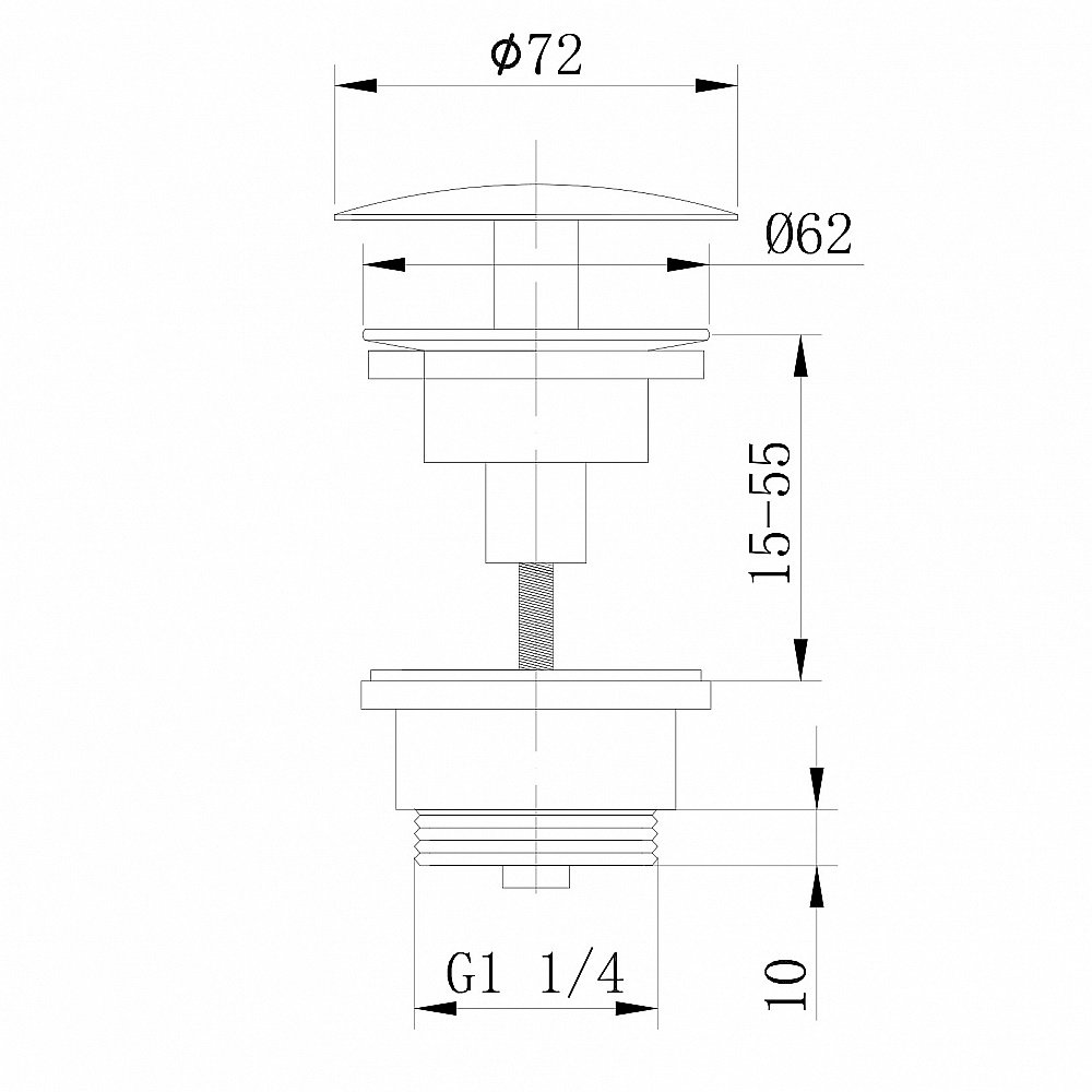 Донный клапан без перелива Abber Bequem AF0012W белый купить в интернет-магазине сантехники Sanbest