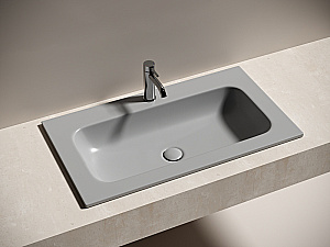 Тумба с раковиной Sancos Very VR80SM+CN7012MH 80 Doha Soft/раковина антрацит матовый для ванной в интернет-магазине Sanbest