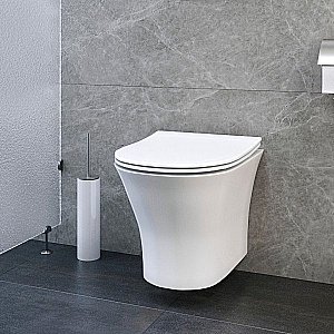 Унитаз подвесной CeruttiSpa Bernina 2617E безободковый, с крышкой микролифт купить в интернет-магазине Sanbest