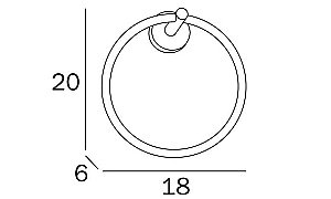 Полотенцедержатель Inda Forum A36160CR хром купить в интернет-магазине сантехники Sanbest
