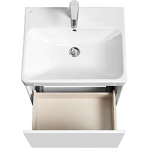 Тумба с раковиной Акватон Асти 55 белая глянцевая/белая матовая для ванной в интернет-магазине Sanbest