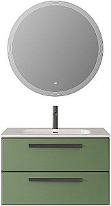 Тумба с раковиной Cezares ECO-CER-N 80 ECO-CER-N-800-2C-SO-PS-P фисташковый софт для ванной в интернет-магазине Sanbest