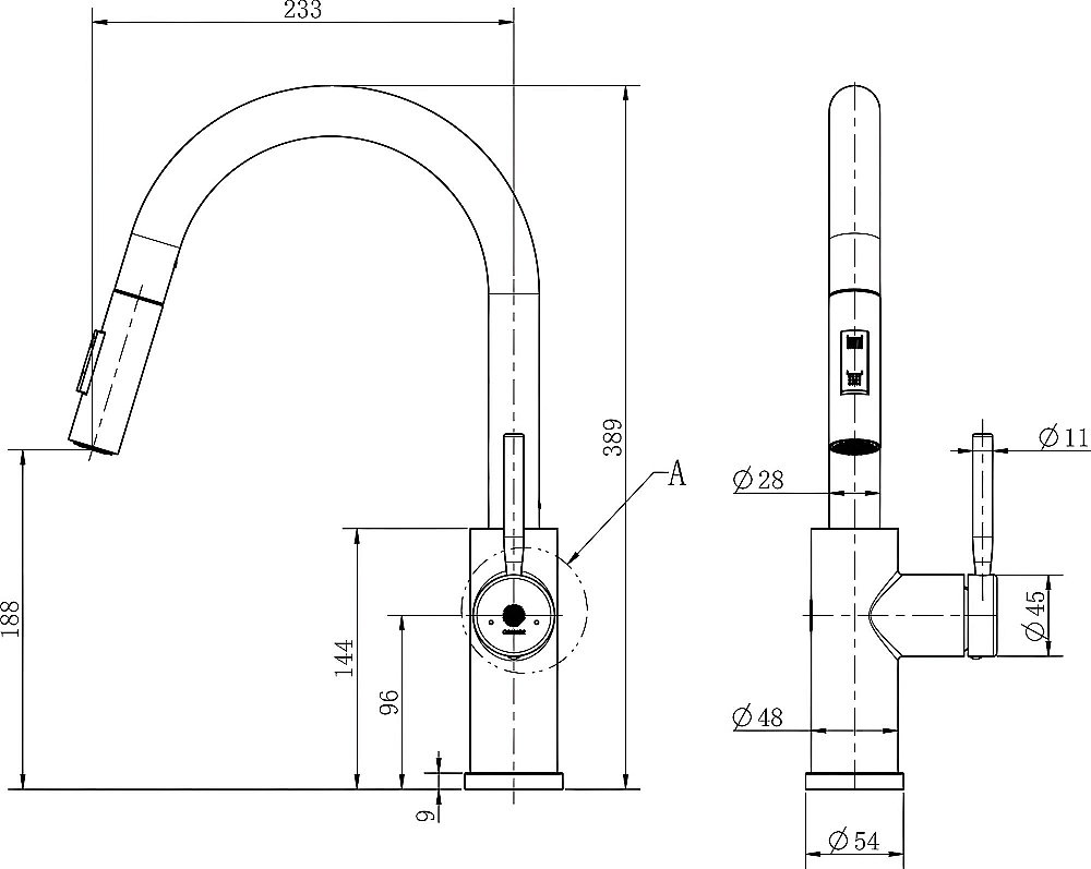 Смеситель для кухни Orange Boni M15-199ni никель купить в интернет-магазине сантехники Sanbest