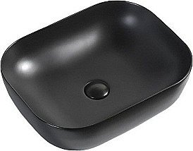 Раковина накладная Aquanet Lake-1-MB 50 245829 черная матовая купить в интернет-магазине Sanbest
