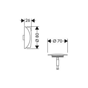 Внешняя часть Hansgrohe Flexaplus 58185000 купить в интернет-магазине сантехники Sanbest