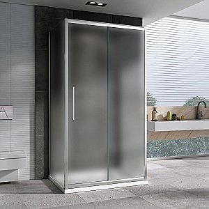 Душевой уголок ABBER Schwarzer Diamant AG30160MH-S80M-S80M 160x80 стекло матовое/профиль хром купить в интернет-магазине Sanbest