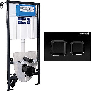 Инсталляция для унитаза Pestan Sava Fix Slim SET40006471 кнопка черная матовая купить в интернет-магазине сантехники Sanbest