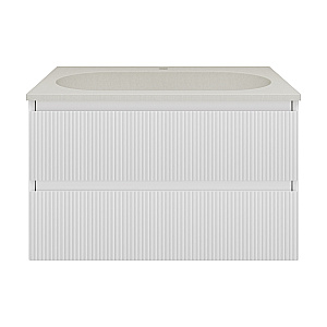 Тумба с раковиной Vincea Welle 80 VMC-2WL800MW/VCB-4H800W белая матовая/раковина белая для ванной в интернет-магазине Sanbest