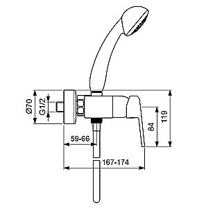 Смеситель для душа VIDIMA BALANCE BA266AA купить в интернет-магазине сантехники Sanbest