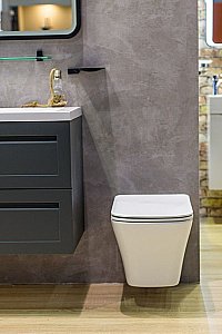 Унитаз подвесной Art&Max PLATINO AM9321CHR/SC белый, с сиденьем микролифт, безободковый купить в интернет-магазине Sanbest