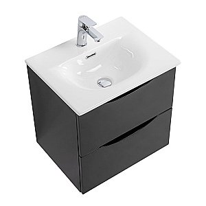 Тумба с раковиной BelBagno MARINO-CER-MINI-500-2C-SO-NL-P Nero Lucido для ванной в интернет-магазине Sanbest