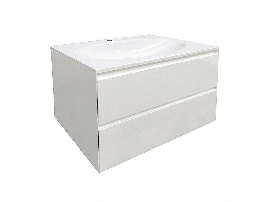 Тумба с раковиной Эстет Malta Luxe 80 белая для ванной в интернет-магазине Sanbest
