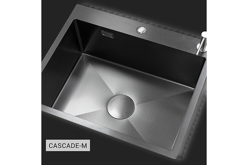 Мойка кухонная Esbano Cascade-M ESMKCASCM темная сталь купить в интернет-магазине сантехники Sanbest