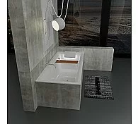 Акриловая ванна Riho Still Square Led 170x75 белая купить в интернет-магазине Sanbest