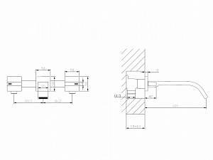 Смеситель для раковины Abber Wasserfall AF8612G золото матовое купить в интернет-магазине сантехники Sanbest