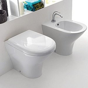 Унитаз приставной Kerasan Aquatech 3718 Белый, безободковый купить в интернет-магазине Sanbest